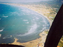 Luftaufnahme Strand von Roda bis Almiros