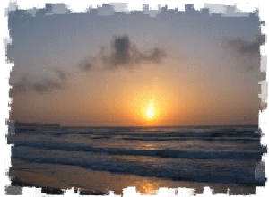 Sonnenuntergang am Strand von Almiros